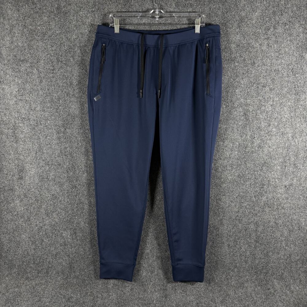 Rhone Warm Up Tech Joggers Pants Men's XL Navy Style 101261 Zip Pocket Stretch